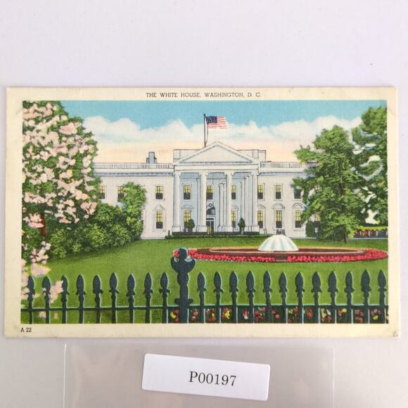 Vintage Washington DC Linen Postcard The White House 1948 Front View - Picture 1 of 2
